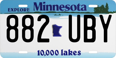 MN license plate 882UBY
