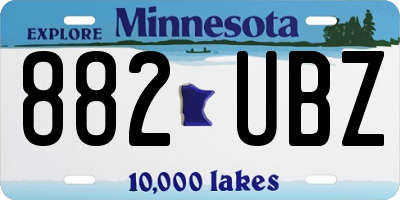 MN license plate 882UBZ