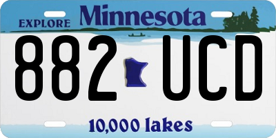 MN license plate 882UCD
