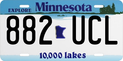 MN license plate 882UCL