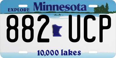 MN license plate 882UCP