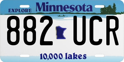 MN license plate 882UCR