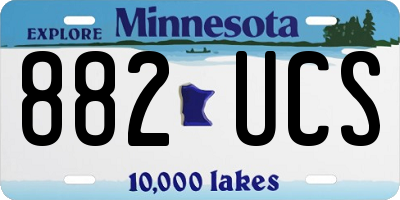 MN license plate 882UCS
