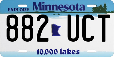 MN license plate 882UCT