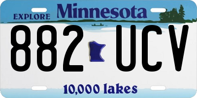 MN license plate 882UCV