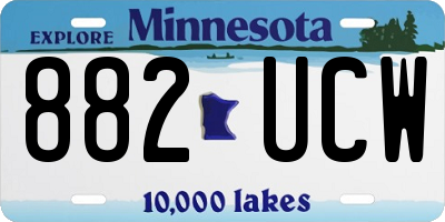 MN license plate 882UCW