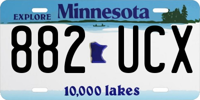 MN license plate 882UCX