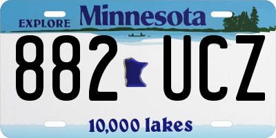 MN license plate 882UCZ