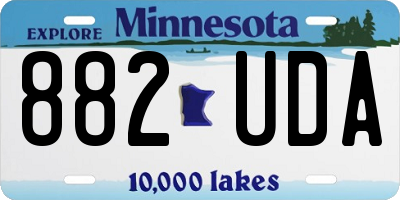 MN license plate 882UDA