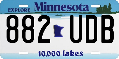 MN license plate 882UDB