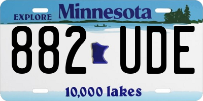 MN license plate 882UDE
