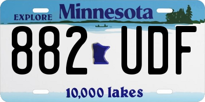 MN license plate 882UDF