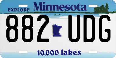 MN license plate 882UDG