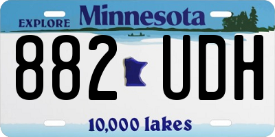 MN license plate 882UDH