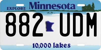 MN license plate 882UDM