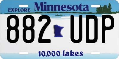 MN license plate 882UDP