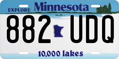 MN license plate 882UDQ