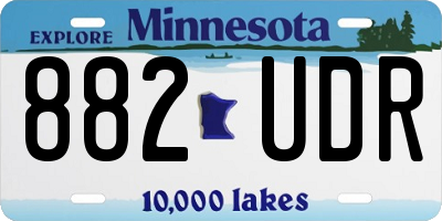 MN license plate 882UDR