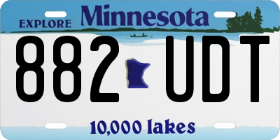 MN license plate 882UDT