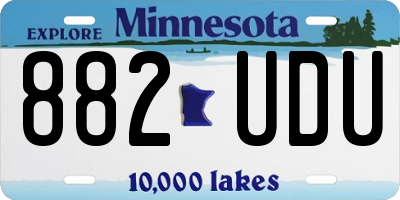 MN license plate 882UDU