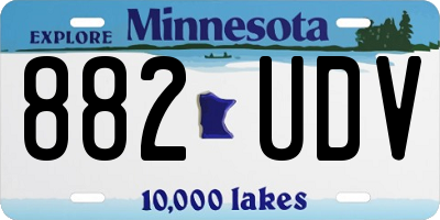 MN license plate 882UDV