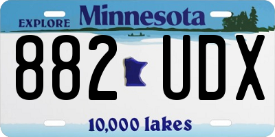 MN license plate 882UDX