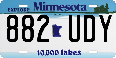 MN license plate 882UDY