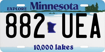 MN license plate 882UEA