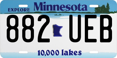 MN license plate 882UEB