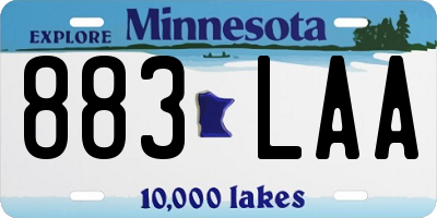 MN license plate 883LAA