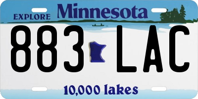 MN license plate 883LAC