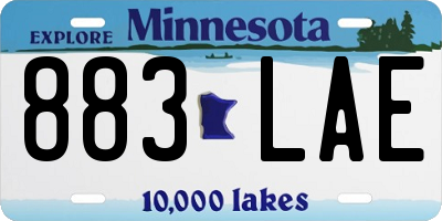 MN license plate 883LAE