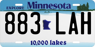 MN license plate 883LAH