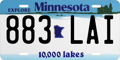 MN license plate 883LAI