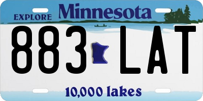 MN license plate 883LAT