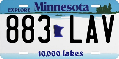 MN license plate 883LAV