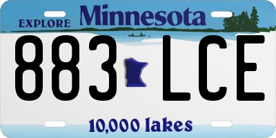 MN license plate 883LCE