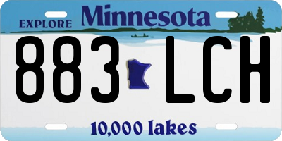 MN license plate 883LCH