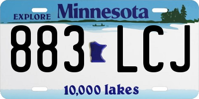 MN license plate 883LCJ