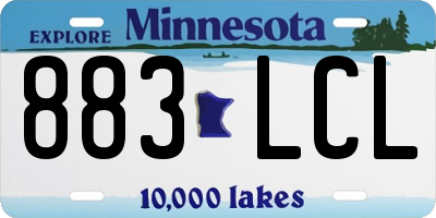 MN license plate 883LCL
