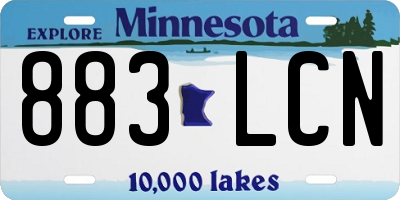 MN license plate 883LCN