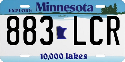 MN license plate 883LCR