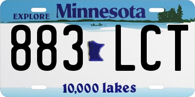 MN license plate 883LCT