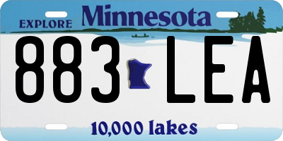 MN license plate 883LEA