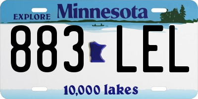 MN license plate 883LEL