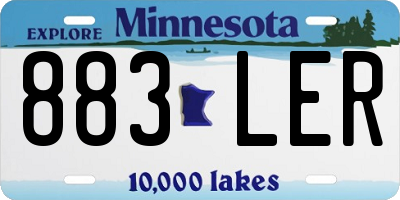 MN license plate 883LER