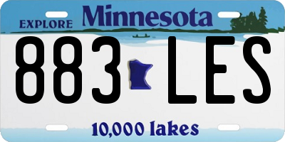 MN license plate 883LES