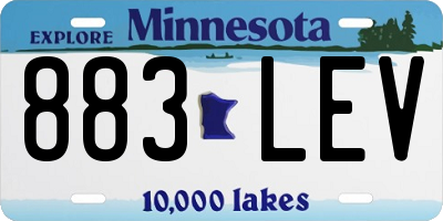 MN license plate 883LEV