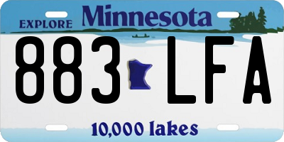 MN license plate 883LFA