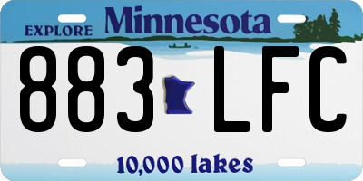 MN license plate 883LFC